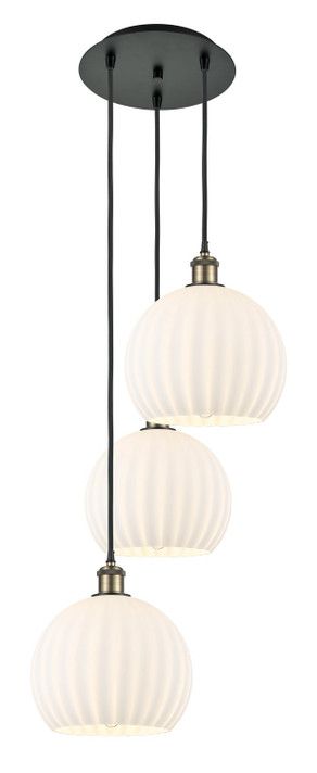Mini Pendants 3 Light Cluster by Innovations ( 405 | 113B-3P-BAB-G1217-10WV Ballston ) 