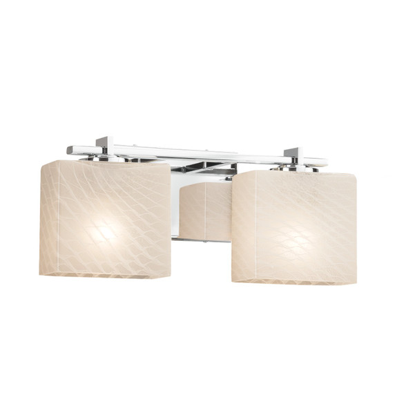 Bathroom Fixtures Two Lights by Justice Designs ( 102 | FSN-8442-55-WEVE-CROM Fusion ) 