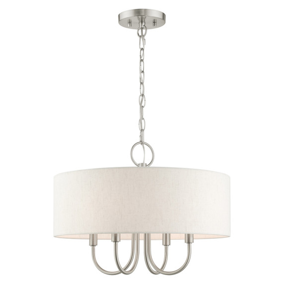 Mini Chandeliers Drum Shade by Livex Lighting ( 107 | 49804-91 Blossom ) 