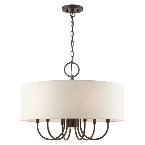 Mid. Chandeliers Drum Shade by Livex Lighting ( 107 | 49806-92 Blossom ) 