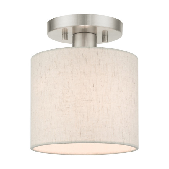 Semi-Flush Mts. Drum Shade by Livex Lighting ( 107 | 49807-91 Blossom ) 
