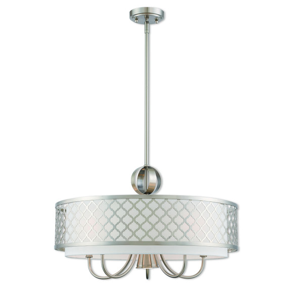 Mid. Chandeliers Drum Shade by Livex Lighting ( 107 | 41105-91 Arabesque ) 