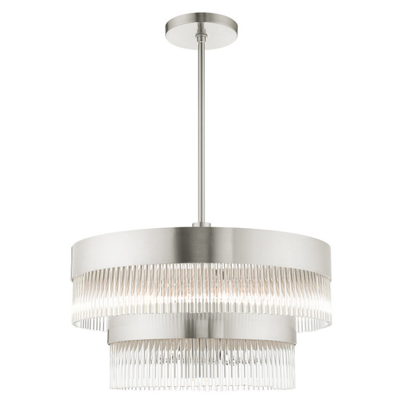 Mid. Chandeliers Glass Down by Livex Lighting ( 107 | 49825-91 Nowrich ) 