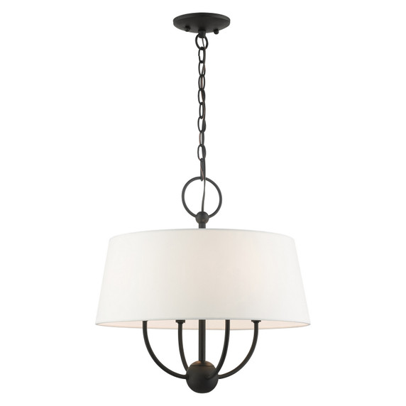 Mini Chandeliers Drum Shade by Livex Lighting ( 107 | 49844-04 Ridgecrest ) 