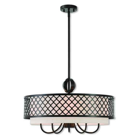 Mid. Chandeliers Drum Shade by Livex Lighting ( 107 | 41116-92 Arabesque ) 