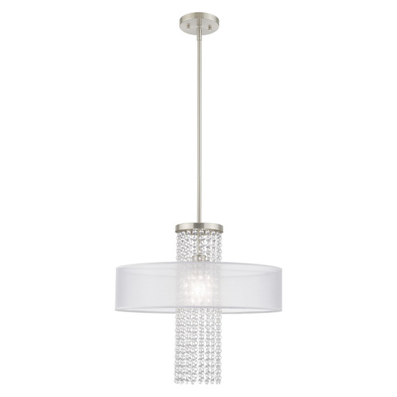 Mid. Chandeliers Drum Shade by Livex Lighting ( 107 | 41121-91 Bella Vista ) 