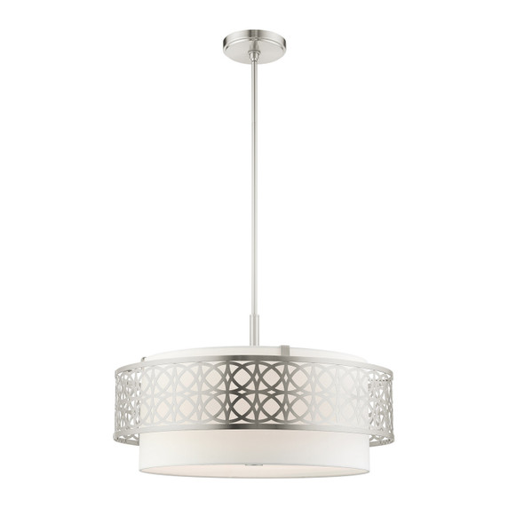 Mid. Chandeliers Drum Shade by Livex Lighting ( 107 | 49870-91 Calinda ) 