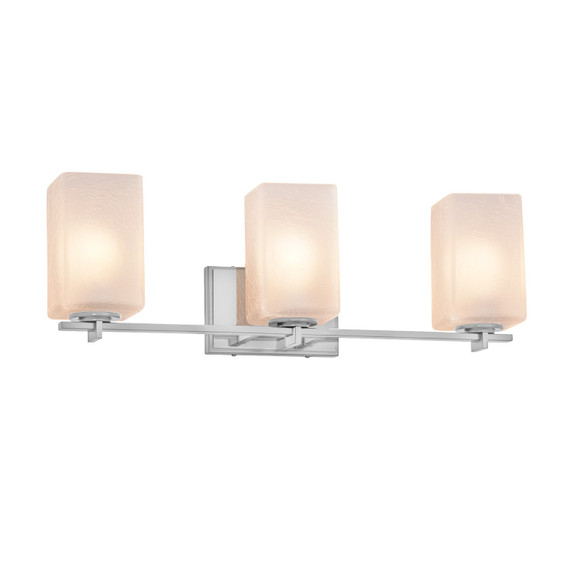 Bathroom Fixtures Three Lights by Justice Designs ( 102 | FSN-8443-15-FRCR-CROM Fusion ) 
