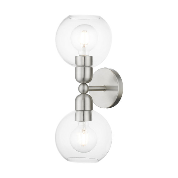 Sconces Double Glass by Livex Lighting ( 107 | 16972-91 Downtown ) 