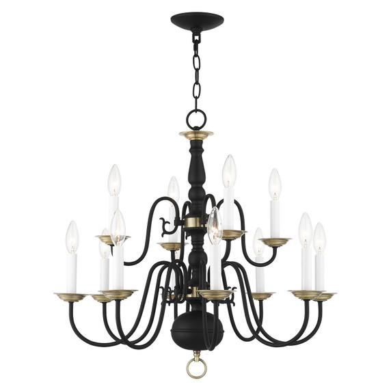 Mid. Chandeliers Candle by Livex Lighting ( 107 | 5012-04 Williamsburg ) 