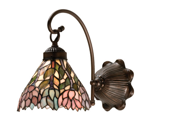 Sconces Single Glass by Meyda Tiffany ( 57 | 18721 Wisteria ) 