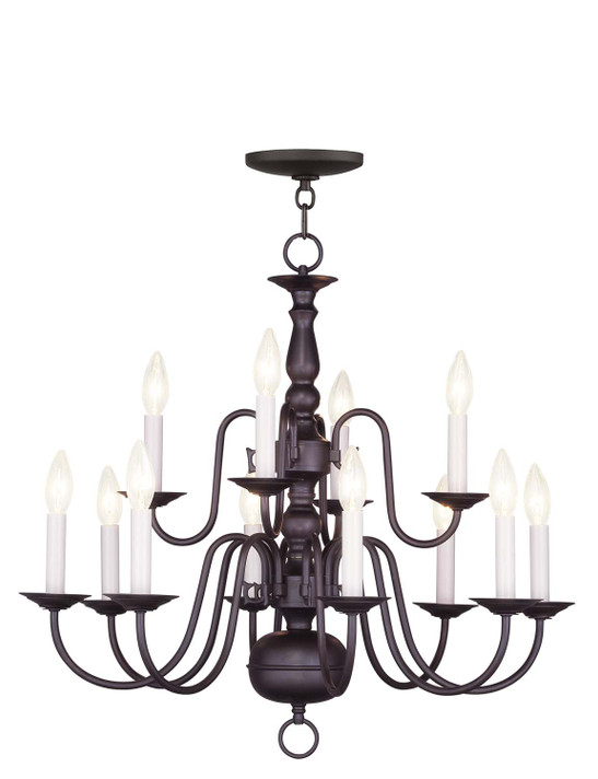 Mid. Chandeliers Candle by Livex Lighting ( 107 | 5012-07 Williamsburgh ) 