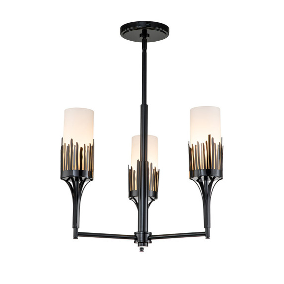 Mini Chandeliers Glass Shade by Lucas + McKearn ( 175 | CH20319BLK-3 Sawgrass ) 