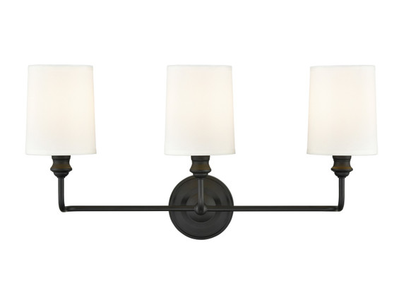 Bathroom Fixtures Three Lights by Millennium ( 59 | 99803-MB Leena ) 