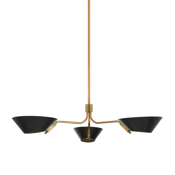 Large Chandeliers Metal Shade by Troy Lighting ( 67 | F8143-PBR/SBK Sacramento ) 