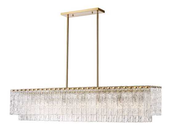 Linear/Island 4 Light + by Z-Lite ( 224 | 1943-53L-MGLD Glacier ) 