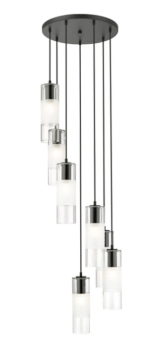 Mini Chandeliers Multi-Port/Cascade by Z-Lite ( 224 | 824P-7R-MB Alton ) 