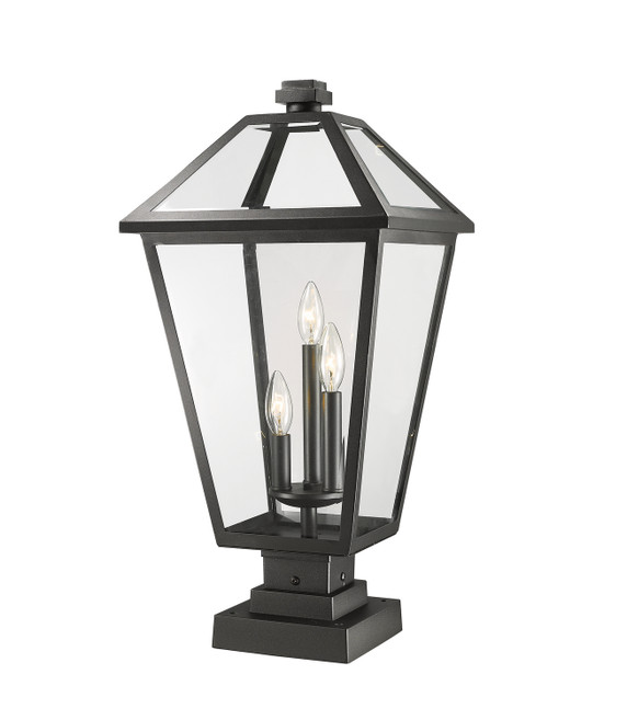 Exterior Post/Pier Head by Z-Lite ( 224 | 579PHXLS-SQPM-BK Talbot ) 