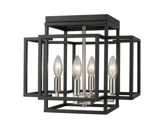 Flush Mounts Cage Style by Z-Lite ( 224 | 454F-BK-BN Titania ) 
