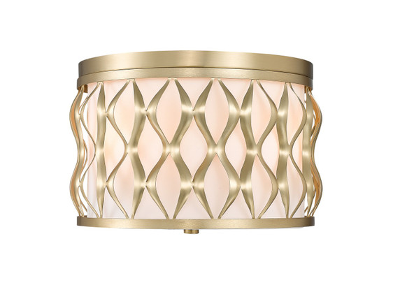 Flush Mounts Drum Shade by Z-Lite ( 224 | 1948F12-MGLD Harden ) 