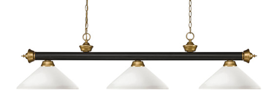 Linear/Island 3 Light Bar by Z-Lite ( 224 | 200-3BRZ+SG-AMO14 Riviera ) 