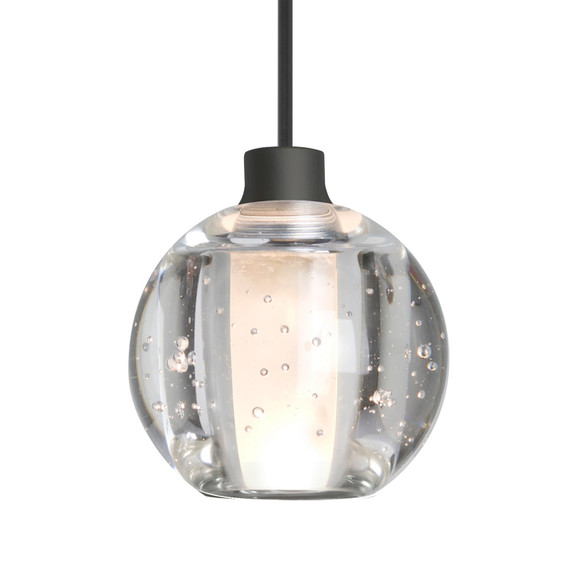 Mini Pendants Glass Down by Besa ( 74 | 1XT-BOCA5BB-LED-BK Besa Boca 5 Pendant ) 