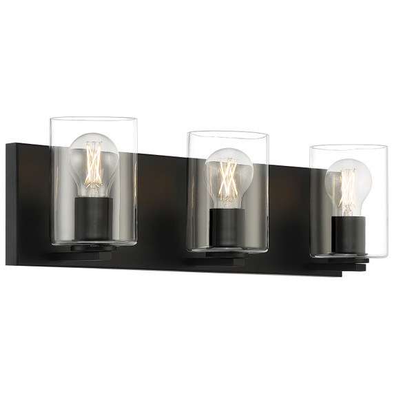 Bathroom Fixtures Three Lights by Access ( 18 | 62582LEDDLP-MBL/CLR Oslo ) 