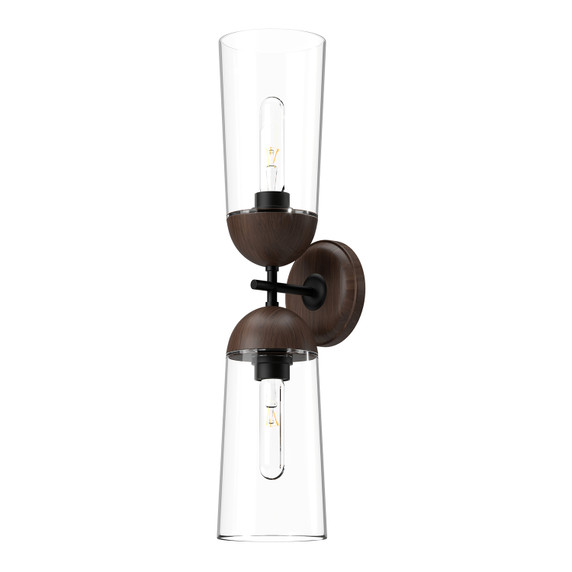 Sconces Double Glass by Alora ( 452 | WV542226MBWT Emil ) 