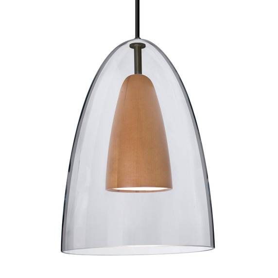 Mini Pendants Glass Down by Besa ( 74 | J-DANOCLMD-LED-BK Besa Dano Pendant ) 