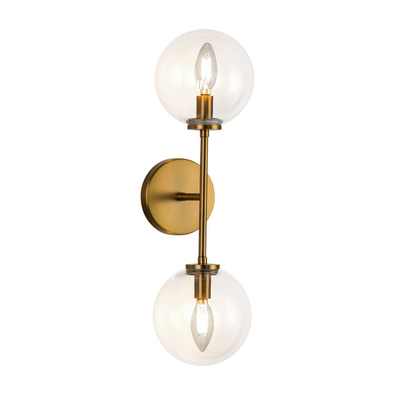 Sconces Double Glass by Alora ( 452 | WV549220AGCL Cassia ) 