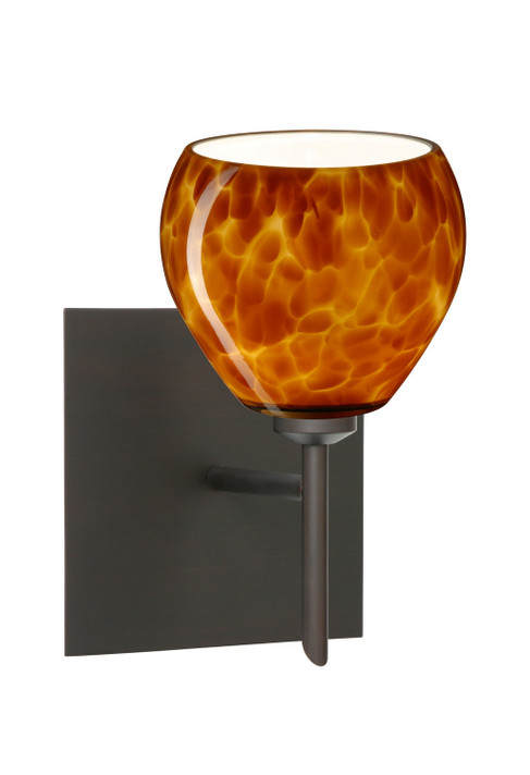 Sconces Single Glass by Besa ( 74 | 1SW-560518-BR-SQ Tay Tay ) 