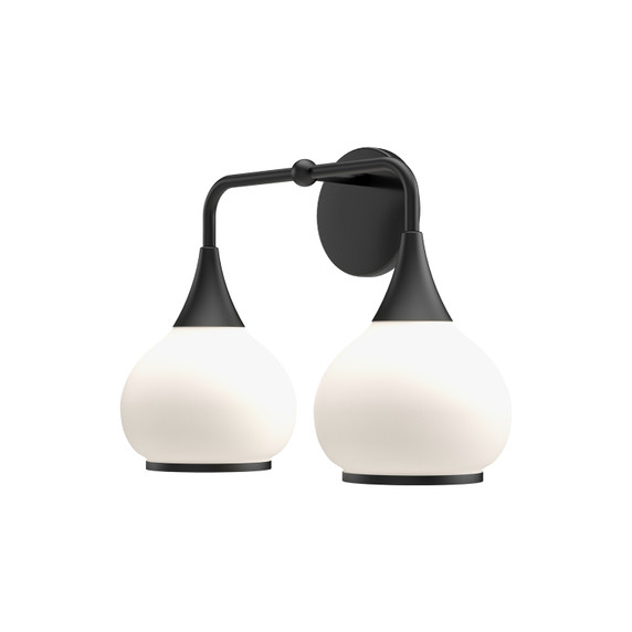 Bathroom Fixtures Two Lights by Alora ( 452 | VL524217MBOP Hazel ) 