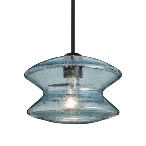 Mini Pendants Glass Down by Besa ( 74 | 1TT-ZENBL-BK Besa Zen Stem Pendant ) 