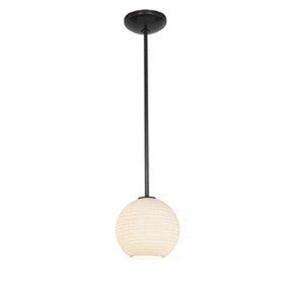 Mini Pendants Glass Down by Access ( 18 | 28085-1R-ORB/WHTLN Japanese Lantern ) 