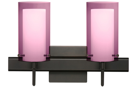 Bathroom Fixtures Two Lights by Besa ( 74 | 2SW-A44007-BR-SQ Pahu ) 