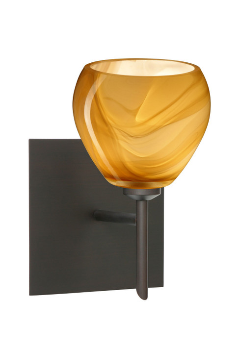 Sconces Single Glass by Besa ( 74 | 1SW-5605HN-BR-SQ Tay Tay ) 
