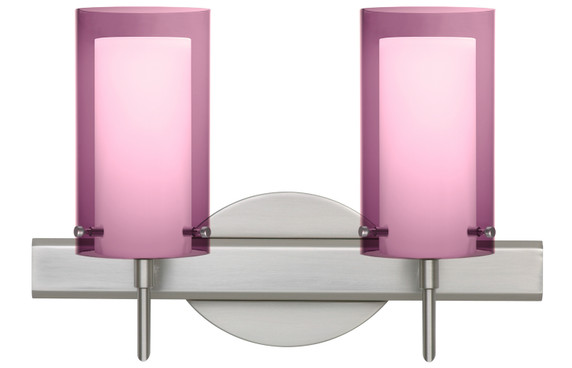 Bathroom Fixtures Two Lights by Besa ( 74 | 2SW-A44007-SN Pahu ) 