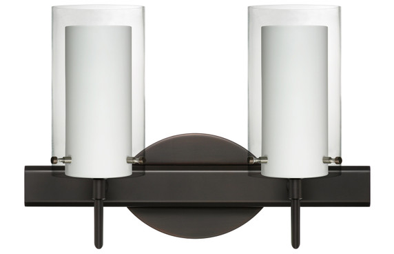 Bathroom Fixtures Two Lights by Besa ( 74 | 2SW-C44007-BR Pahu ) 