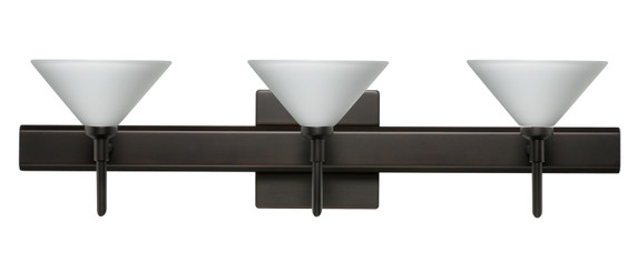 Bathroom Fixtures Three Lights by Besa ( 74 | 3SW-117607-BR-SQ Kona ) 