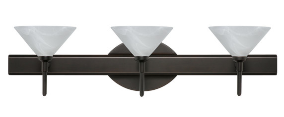 Bathroom Fixtures Three Lights by Besa ( 74 | 3SW-117652-BR Kona ) 