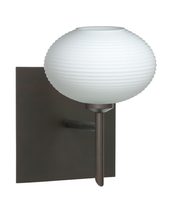 Sconces Single Glass by Besa ( 74 | 1SW-561207-BR-SQ Lasso ) 