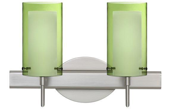 Bathroom Fixtures Two Lights by Besa ( 74 | 2SW-L44007-SN Pahu ) 