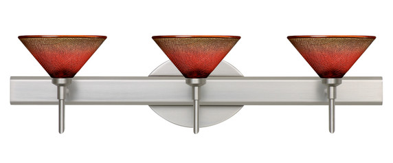 Bathroom Fixtures Three Lights by Besa ( 74 | 3SW-117681-SN Kona ) 