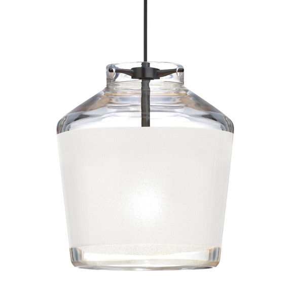 Mini Pendants Glass Down by Besa ( 74 | 1XT-PIC6WH-LED-BK Besa Pica 6 Pendant ) 