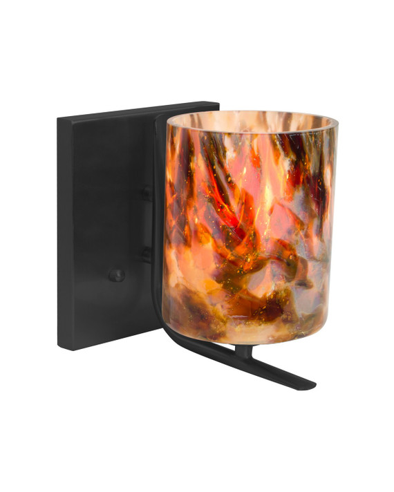 Sconces Single Glass by Besa ( 74 | 1WC-LAVA-LED-BK Besa Lava Vanity ) 