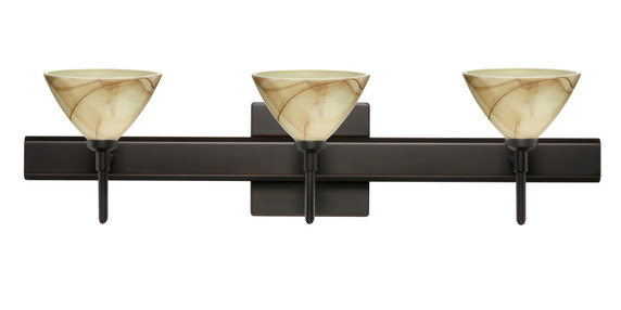 Bathroom Fixtures Three Lights by Besa ( 74 | 3SW-174383-BR-SQ Domi ) 