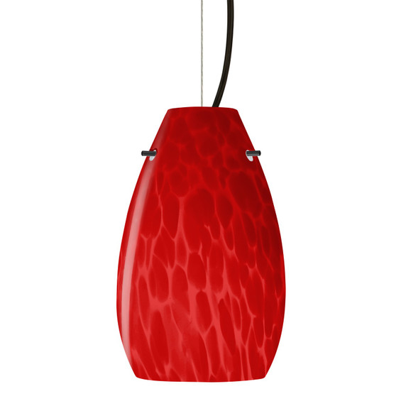 Mini Pendants Glass Down by Besa ( 74 | 1KX-4126RC-LED-BK Besa Pera 9 Pendant ) 