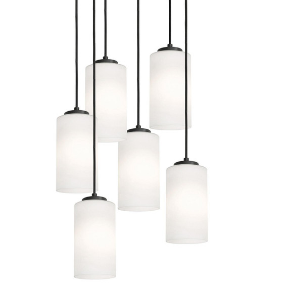 Pendants Multi-port/Cascade by AFX Lighting ( 162 | LEOP04MBBKRND6 Leo ) 