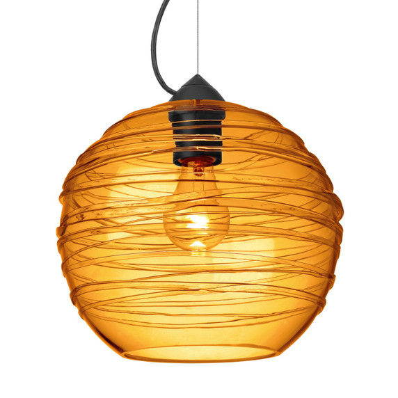 Mini Pendants Glass Down by Besa ( 74 | 1KX-462782-BK Besa Wave 10 Pendant ) 