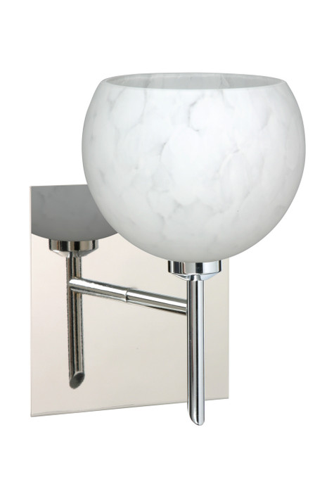 Sconces Single Glass by Besa ( 74 | 1SW-565819-CR-SQ Palla ) 
